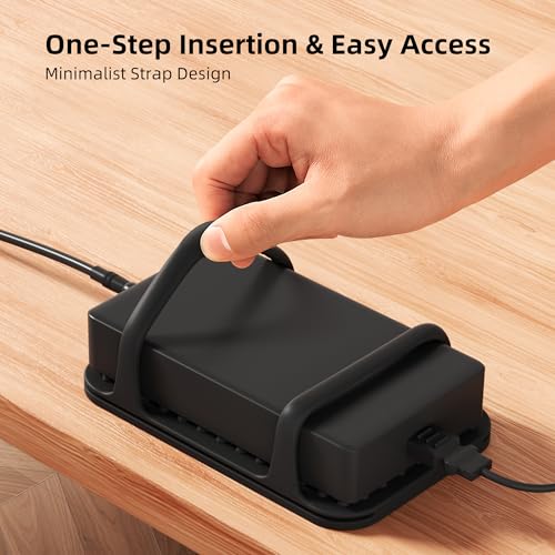 ELETIUO Universal Silicone Laptop Charger Holder,Under Desk Power - Image 5