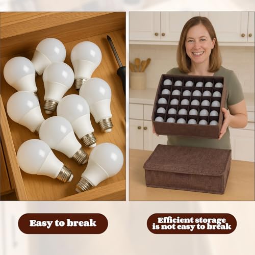 1 Pcs Christmas Light Bulb Organizer Storage Box with 30 Divider - Image 7