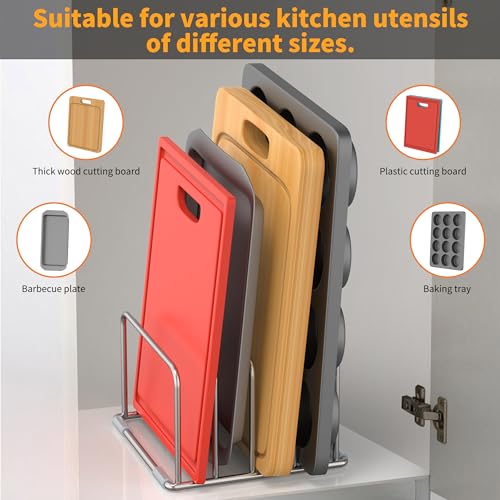 2-Pack Cutting Board Organizer, Cutting Board Holder Stand - Image 5