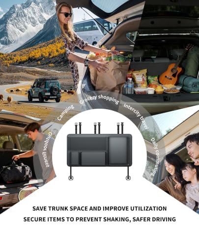 Durable PU Leather Hanging Trunk Organizer for SUV, 36in Black - Image 3