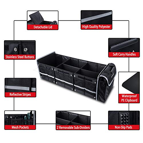 Waterproof Car Trunk Organizer with Cooler Bag - Image 6