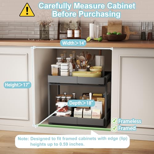 Golener 2-Tier Expandable Pull Out Cabinet Organizer, Cabinet - Image 6