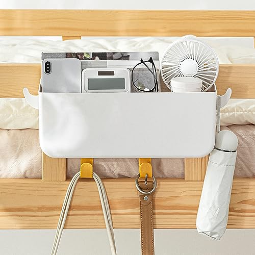 Hanging Storage Basket with Hooks, Bedside Organizer Shelf - Image 3