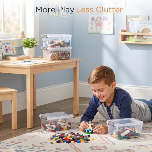 Citylife 10Packs 1.3Qt Small Storage Bins with Lids,Stackable - Image 5