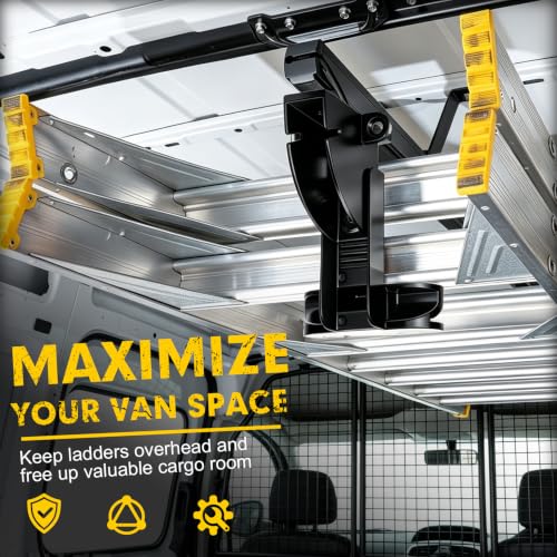 Van Interior Ladder Storage System, Heavy Duty Alloy Steel - Image 4