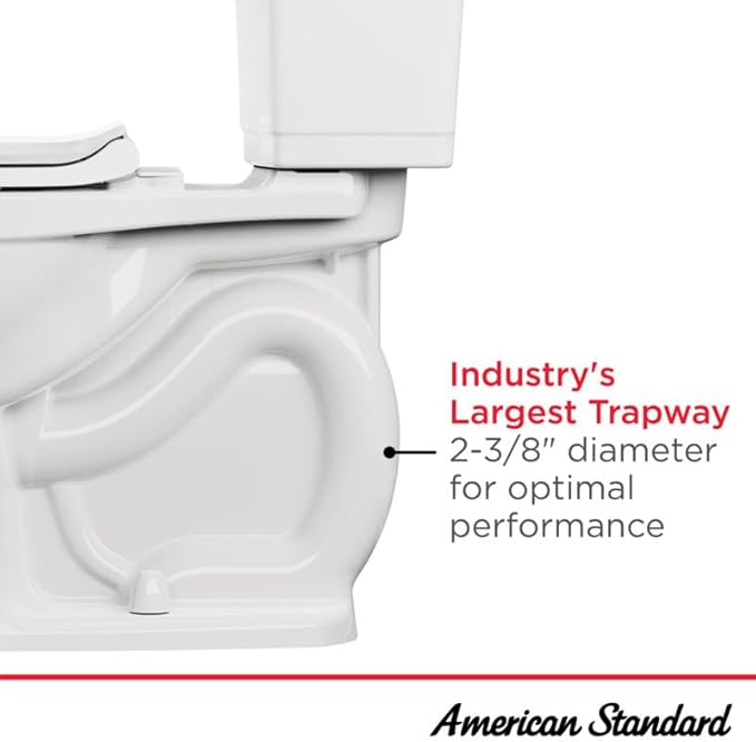 American Standard 2034314.020 Champion 4 One-Piece Toilet with Toilet Seat, Elongated Front, Chair Height, White, 1.6 gpf