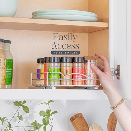 Pull Out Spice Rack for Cabinet, Spice Organizer 8-3/8"W - Image 7