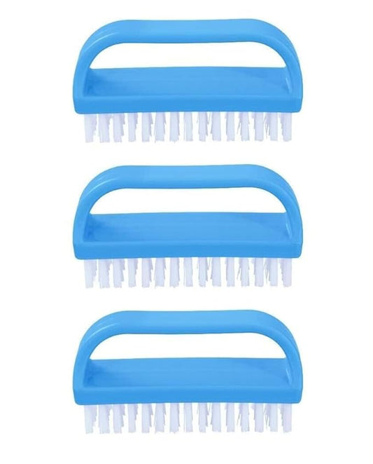 Superio Nail Scrubber Brush Nail Brush for Cleaning Fingernails Hand, and Toes, Small Scrub Brush Hand Scrubber Fingernail Brush Cleaner with Handle- Stiff Bristles, (3 Pack)