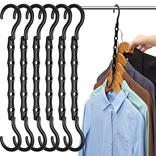 AMKUFO 6 Pack-Closet-Organizers-and-Storage, Space-Saving-Hangers - Image 2