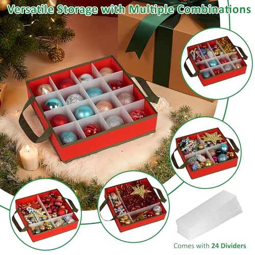 Christmas Ornament Storage Box, Clear Ornament Storage - Image 6