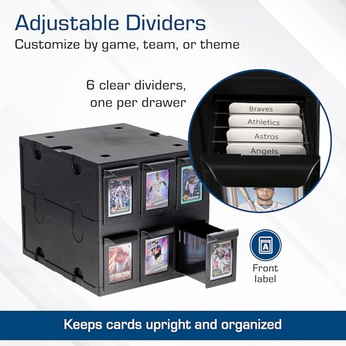 BCW 6-Drawer Card Catalog, Black - Image 5