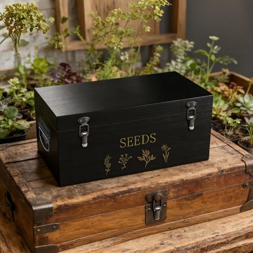 Large Seed Storage Organizer, Great Gifts Gardening Kit (Black) - Image 3