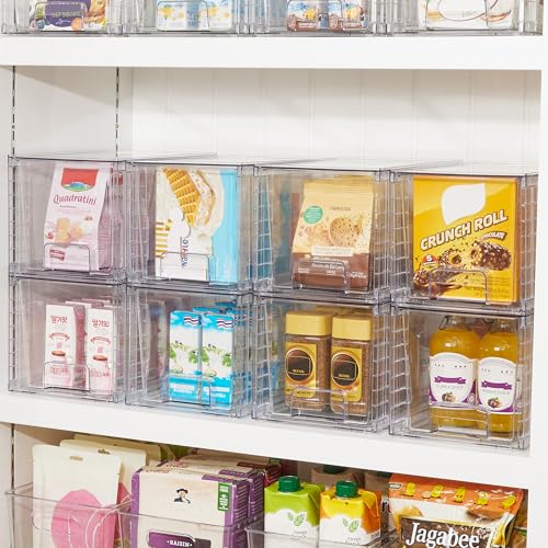 Vtopmart 4 Pack Stackable Clear Pantry Storage Drawers, Large - Image 5