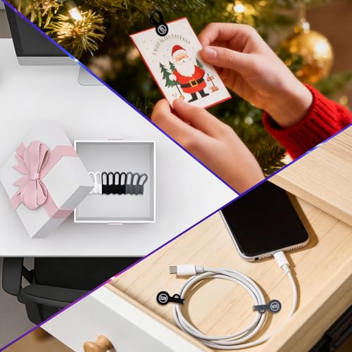 SUNFICON 10 Pack Earbuds Cords Organizers Magnetic Cable Clips - Image 7