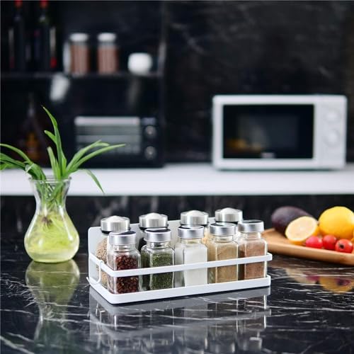 Magnetic Spice Rack, AUVAHOX Strong Magnetic Shelf with 4 - Image 3