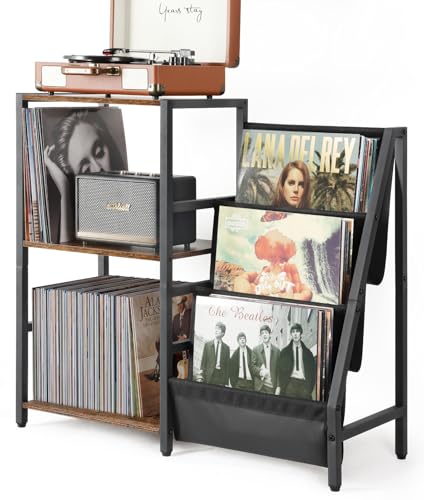 Bikoney Record Player Stand, Turntable Stand with 3-Tier - Image 2