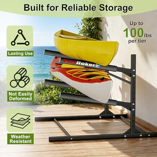 Kayak Storage Rack, Garage Stand, 100 lbs Per Tier - Image 3