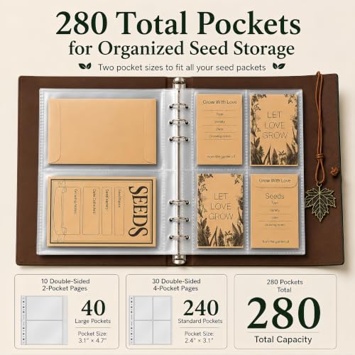 Garden Seed Storage Organizer Binder for Various Size Seed - Image 5