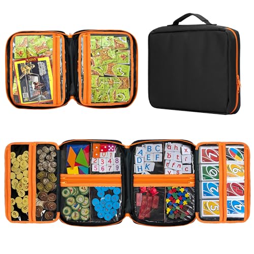 Premium Board Game Storage Organizer Case (14 PVC Pouches) - Image 2