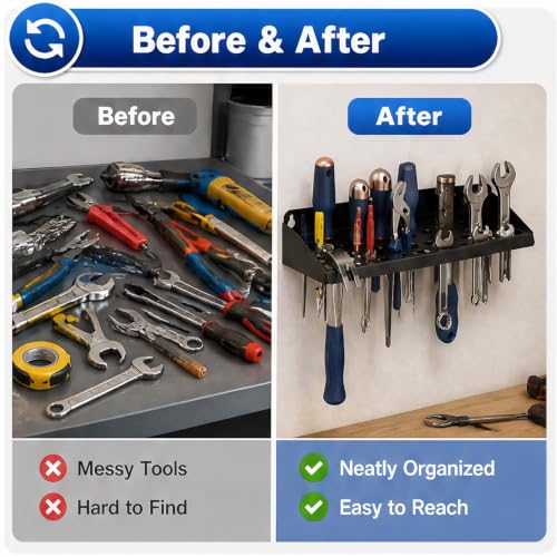 51 Hole Wall Tool Rack Metal Screwdriver Organizer - Image 8