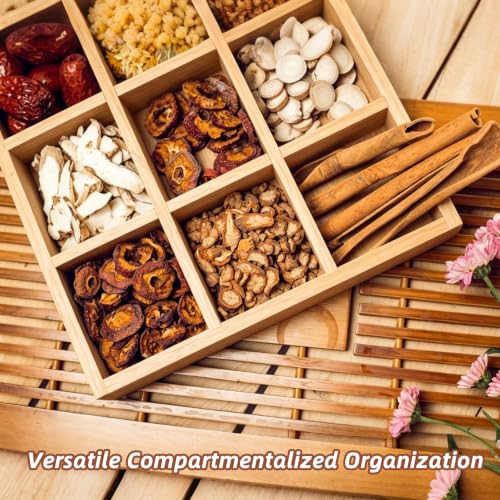 2 Pack Wooden Sorting Tray Grid Display 12 Compartments - Image 3