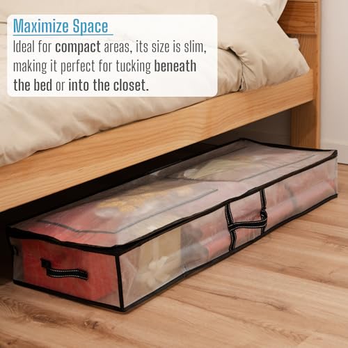 VENO 2 Pack Clear Wrapping Paper Organizer Storage Box - Image 6