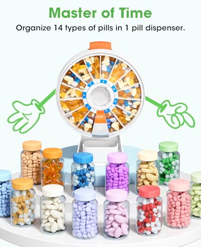 Daviky Daily Pill Dispenser, Large Capacity 14-Day Pill Organizer - Image 6