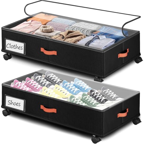Tsinglax 66L 2-Pack,Under Bed Storage with Wheels - Image 2