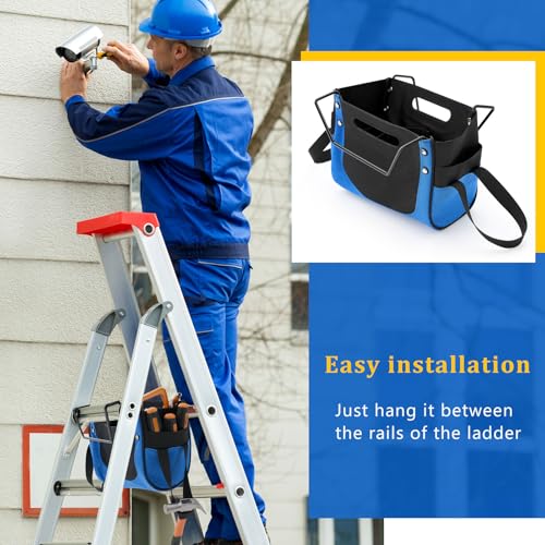 Aliceset Upgraded Ladder Tool Holder Bag with Metal Frame - Image 7