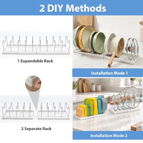 1 Pack Expandable Pot and Pan Organizers, 12 Adjustable Dividers - Image 6
