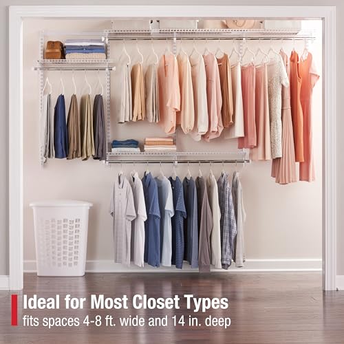Rubbermaid Configurations Custom Closet Kit 4-8 Ft, White - Image 3
