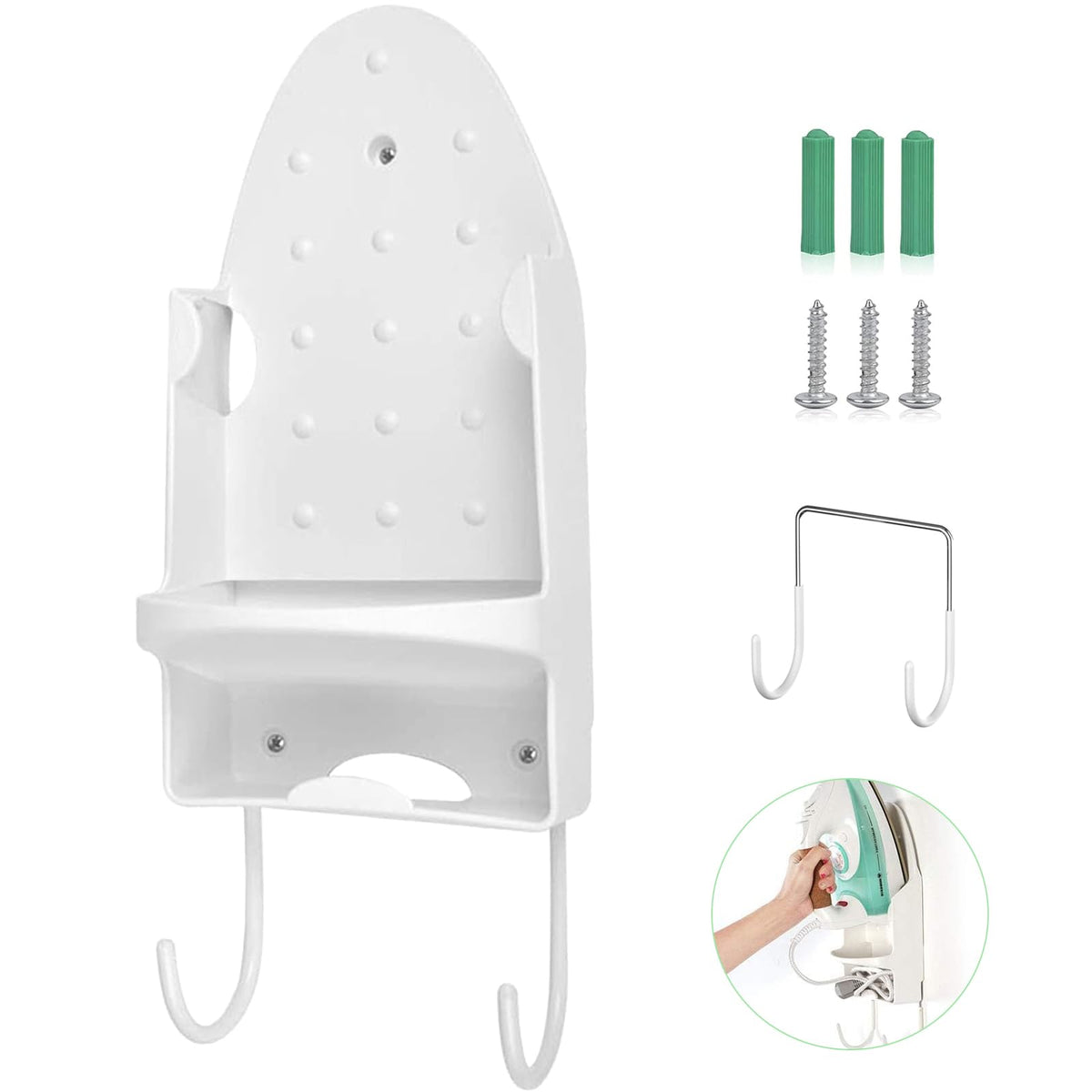 Wall Mounted Ironing Board Rack Electric Iron Holder - Image 1