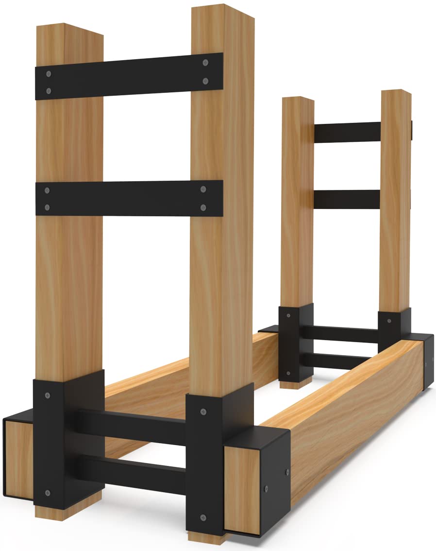 Outdoor Firewood Rack Brackets Kit for Fire Wood Pile - Image 1
