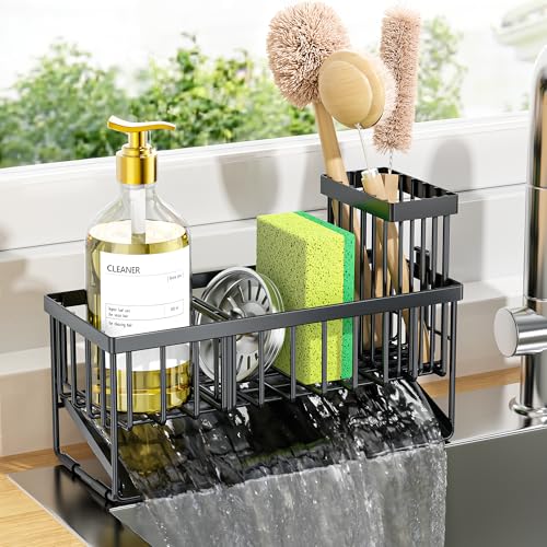 Cisily Sink Caddy Sponge Holder for Kitchen with Bru | All Products - Image 2