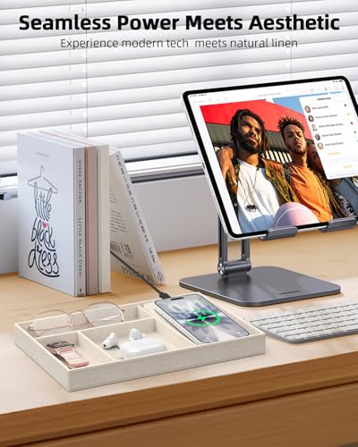 Valet Tray with Wireless Charger, Nightstand Organiz | All Products - Image 4