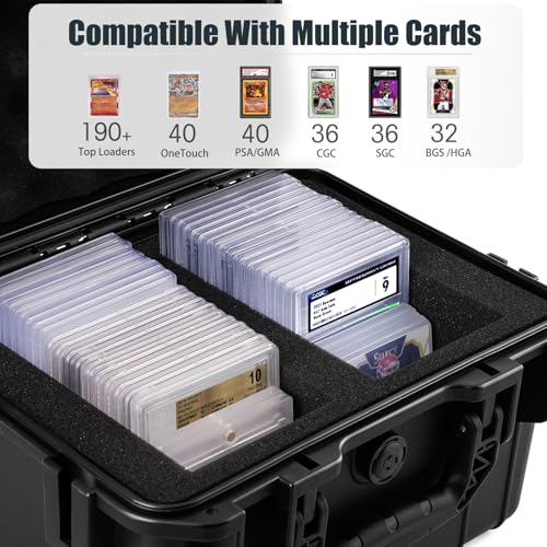 QINGUANG Graded Card Storage Box, Card Case with 4 Foam Dividers - Image 6