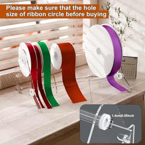 Homakover Acrylic Ribbon Storage Organizer, Wall Mounted - Image 6