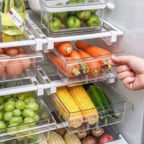 Fridge Drawer Organizer Pull-Out Under Shelf Bin | Home Organization - Image 3