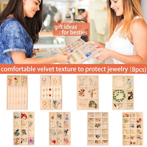 Jewelry Organizer Drawer 8 Set Jewelry Boxes Velvet - Image 3