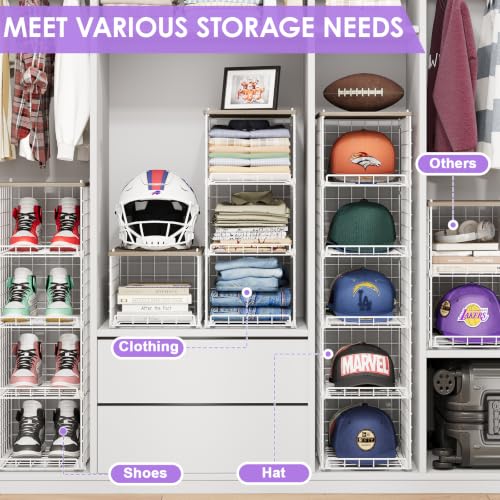2 Pack Stackable Baseball Caps Organizer Hat Organizer - Image 6