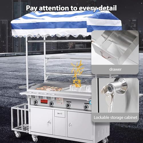 Outdoor Vendor cart,Food Trailer Fully Equipped Mobile Food - Image 7
