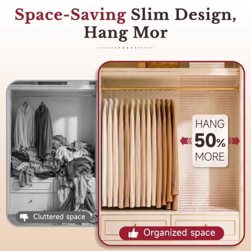30 Pack Slim Plastic Clothes Hangers, Ultra-Slim Non Slip Rubber - Image 5