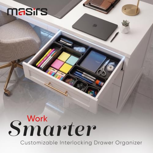 Interlocking Drawer Organizer Bins 8 Pcs, Desk Drawer Organizer - Image 7