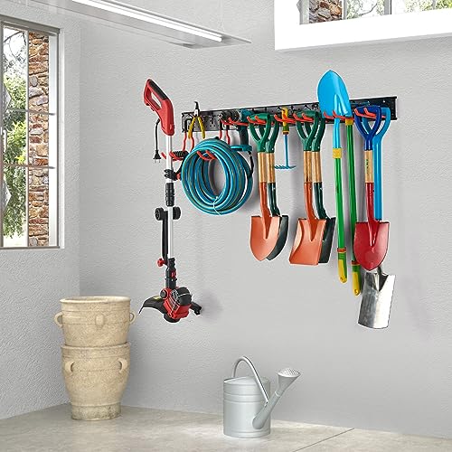 Multi-Storage Garage Hooks, Wall-Mounted Garden Tool Organizer - Image 3