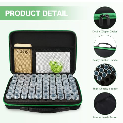Seed Storage Organizer with 60 Bottles & Envelopes | Home Organization - Image 6