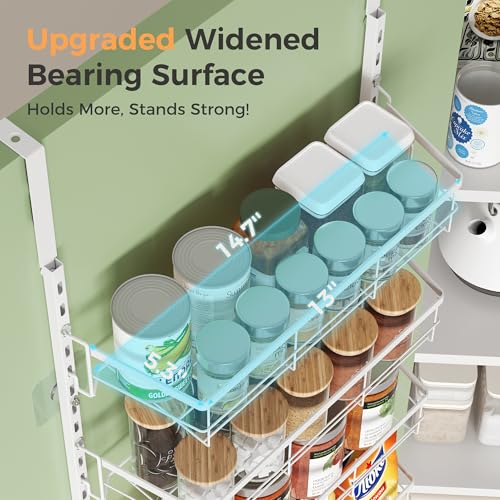 TOPCJ Over the Door Pantry Organizer,8-Tier Adjustable Heavy Duty - Image 6