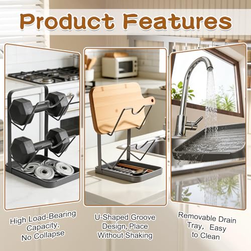Kitchen Pot Lid Storage Rack, Double-Layer Pot Lid Organizer - Image 4