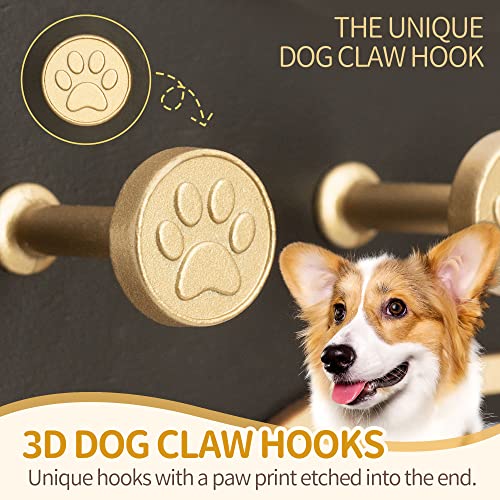 MTERSN Dog Leash Holder Wall Mount with 3D Paws Hooks | Pet Essentials - Image 4