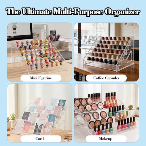 4 Pack 7 Tier Clear Acrylic Display Stand with Fence | All Products - Image 7