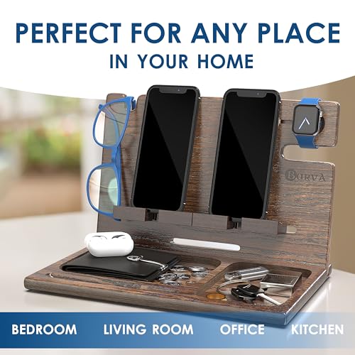 BarvA Two Phone Docking Station | Night Stand Desk Organizer | - Image 7